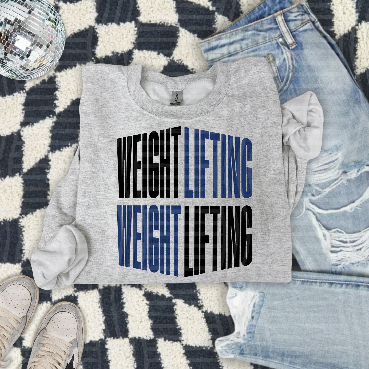 WORD ART WEIGHT LIFTING TEE