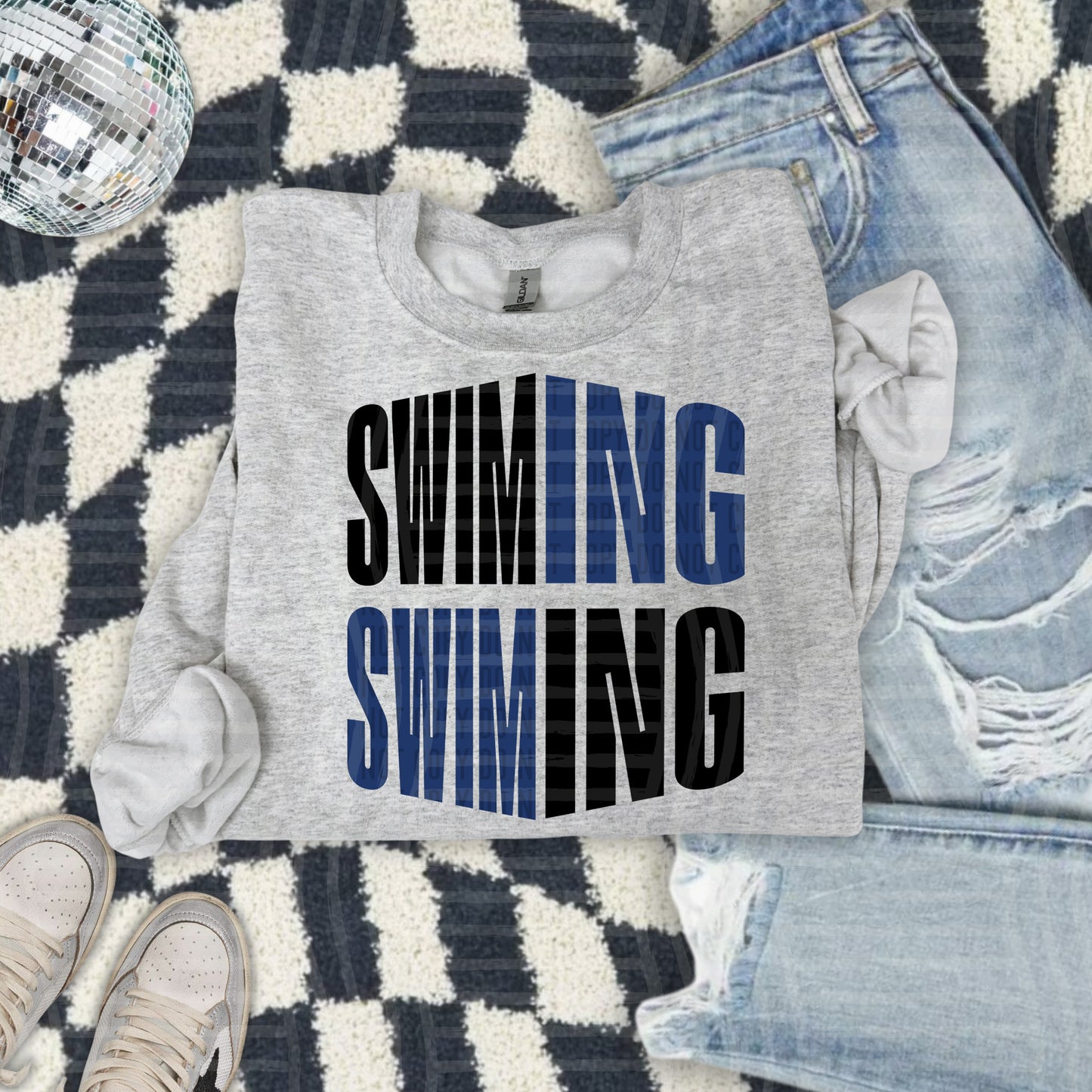 WORD ART SWIMMING TEE