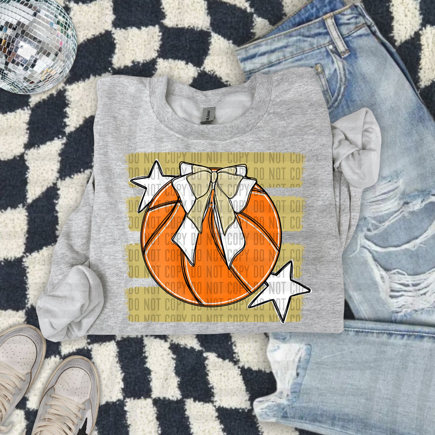 BASKETBALL BOW BOW TEES -25 COLORS