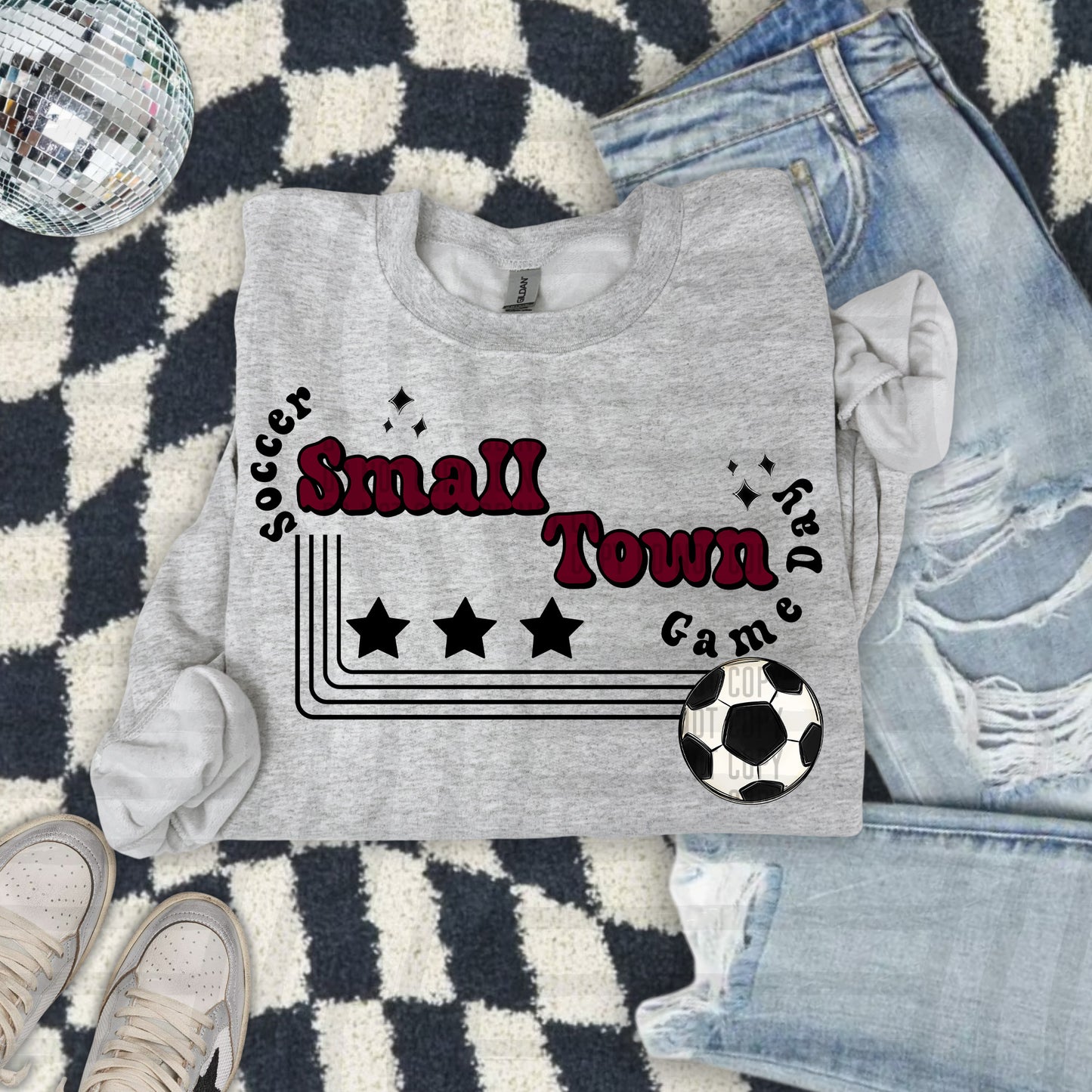 SMALL TOWN SOCCER TEE - 21 COLORS