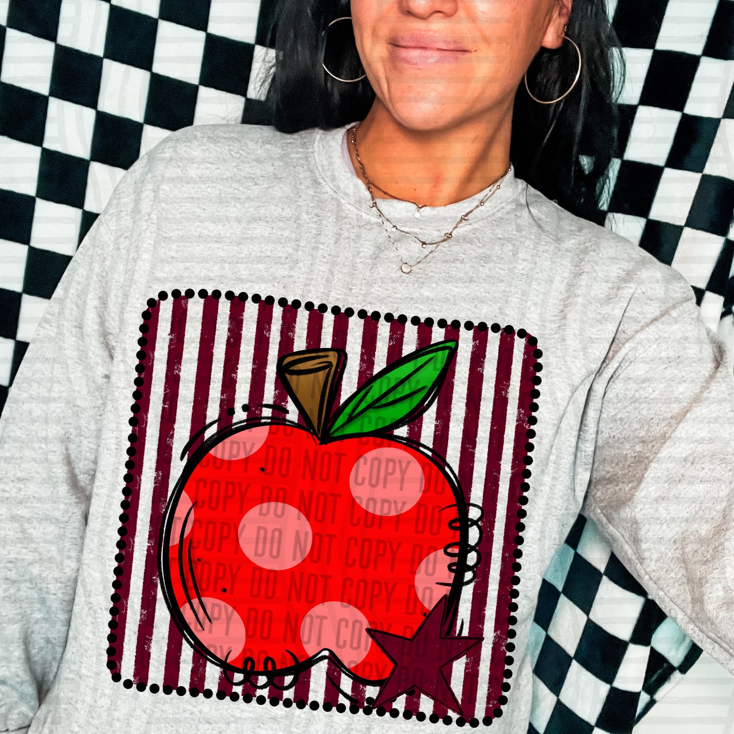 DISTRESSED APPLE TEE - MULTIPLE COLORS