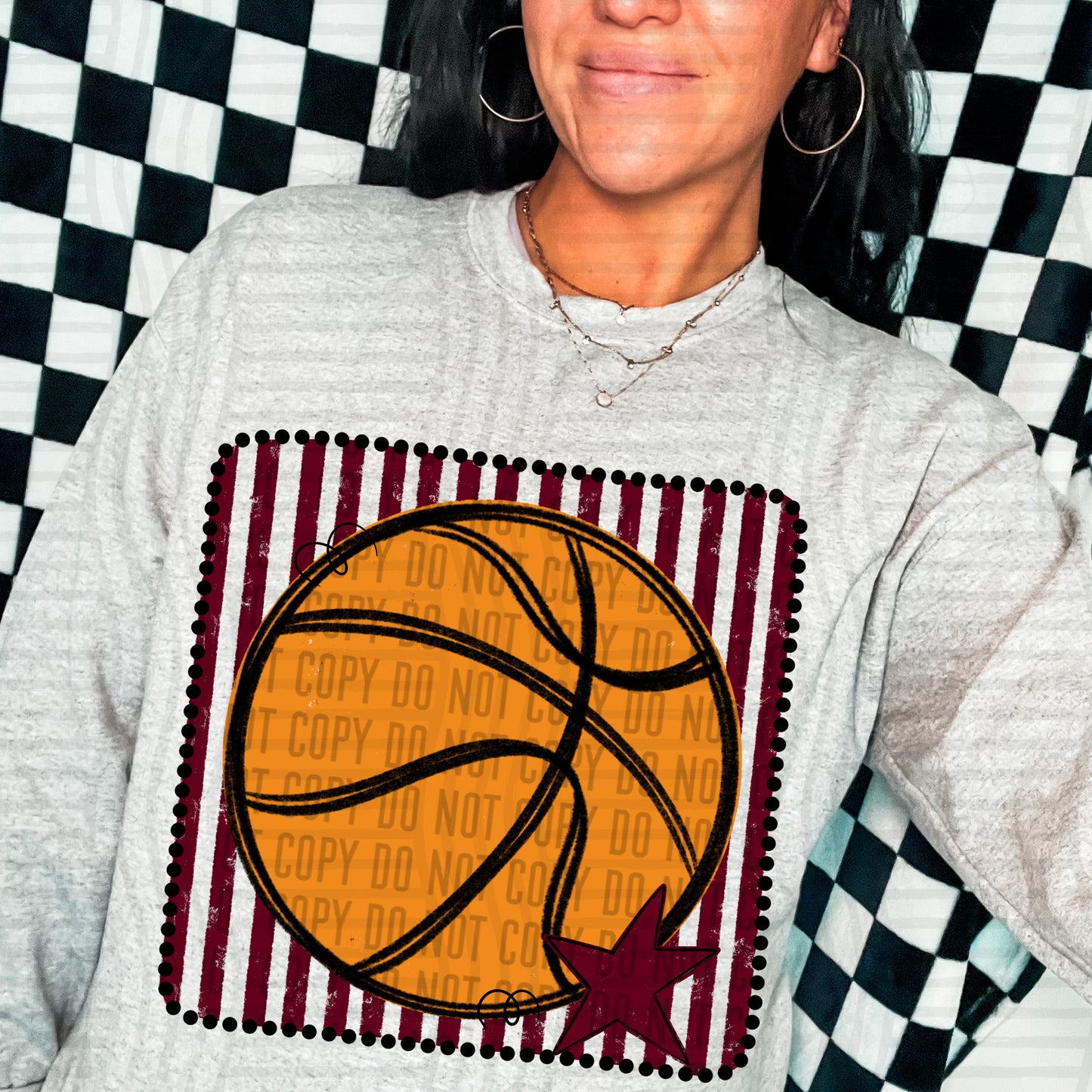 DISTRESSED BASKETBALL TEE - MULTIPLE COLORS