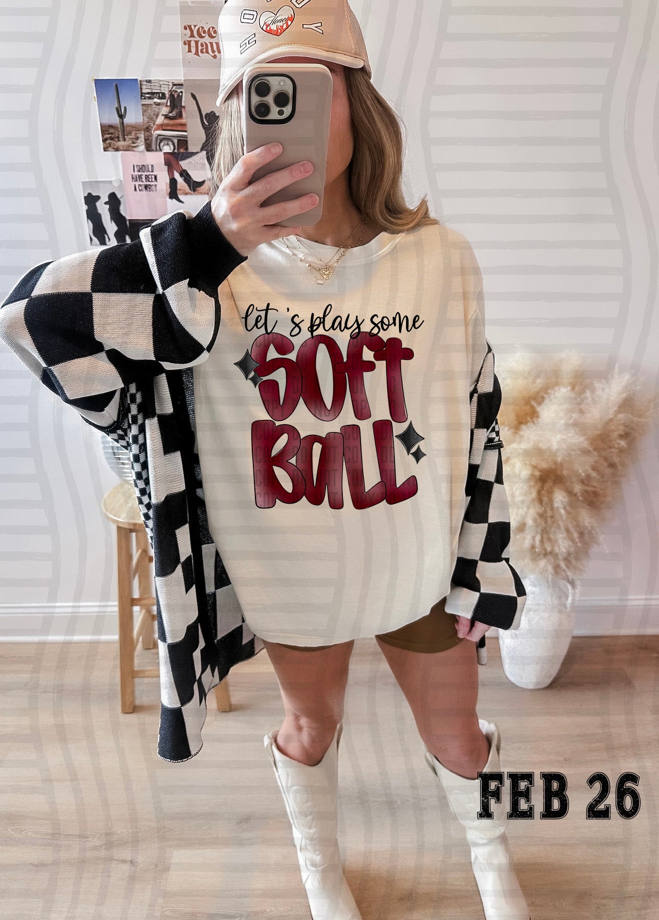 LET'S PLAY SOME SOFTBALL TEE -VARIETY OF COLRS