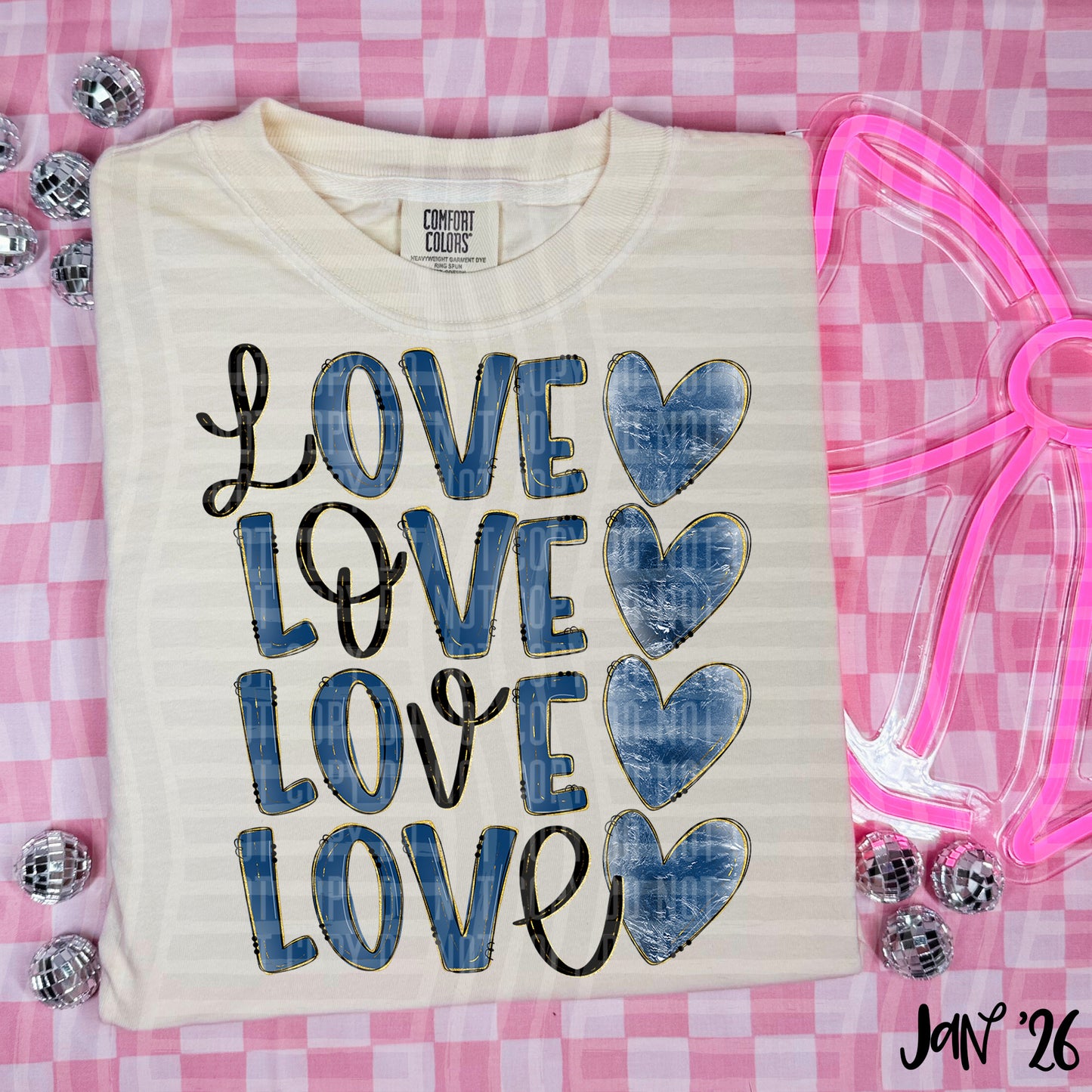 LOVE STACKED COLOR TEES