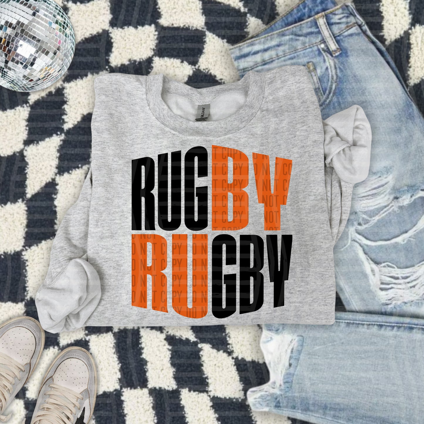 WORD ART RUGBY TEE