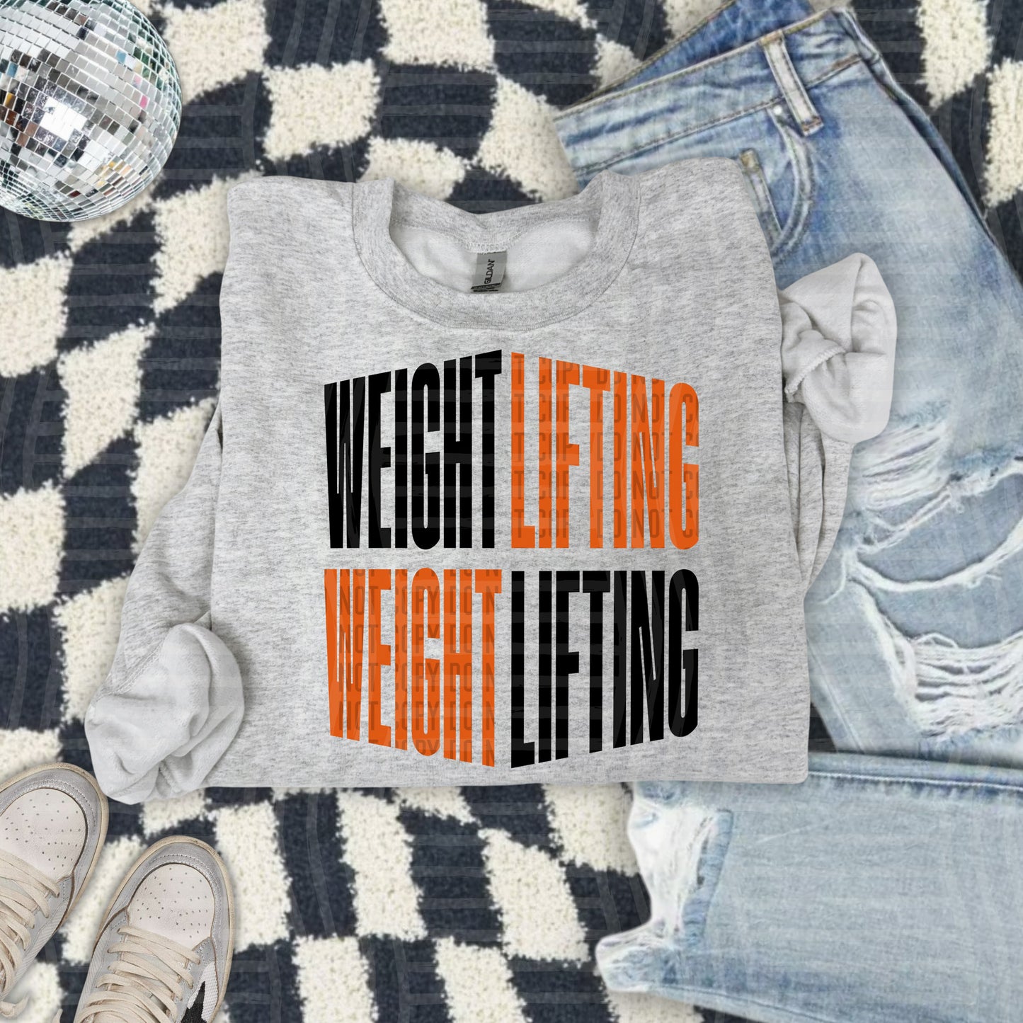 WORD ART WEIGHT LIFTING TEE