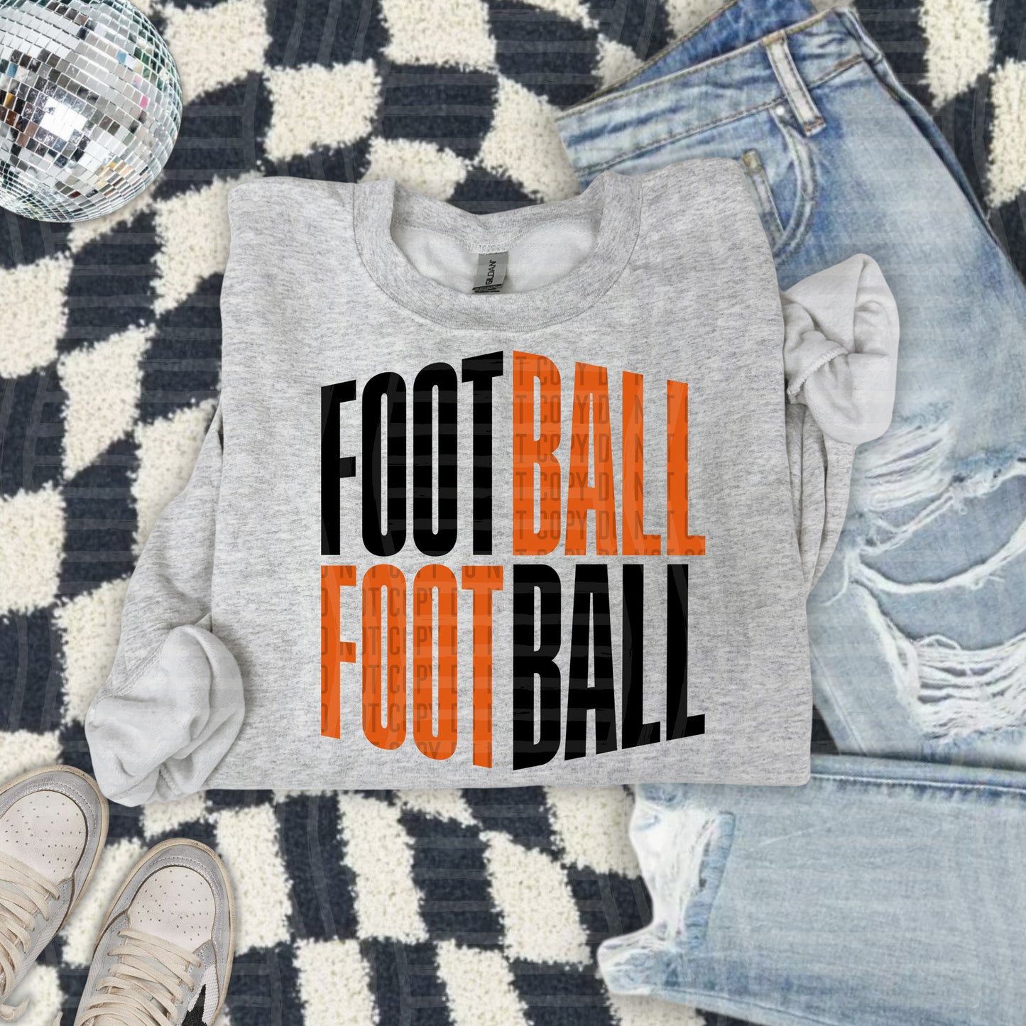 WORD ART FOOTBALL TEE