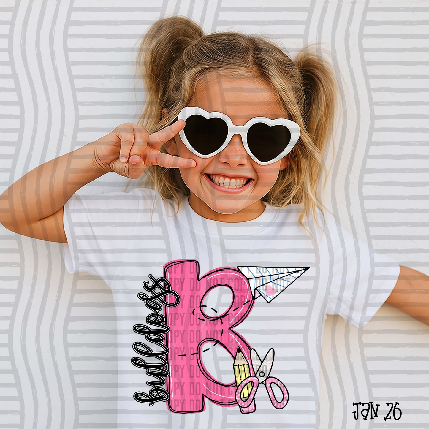 MASCOT PINK INITIALS TEE