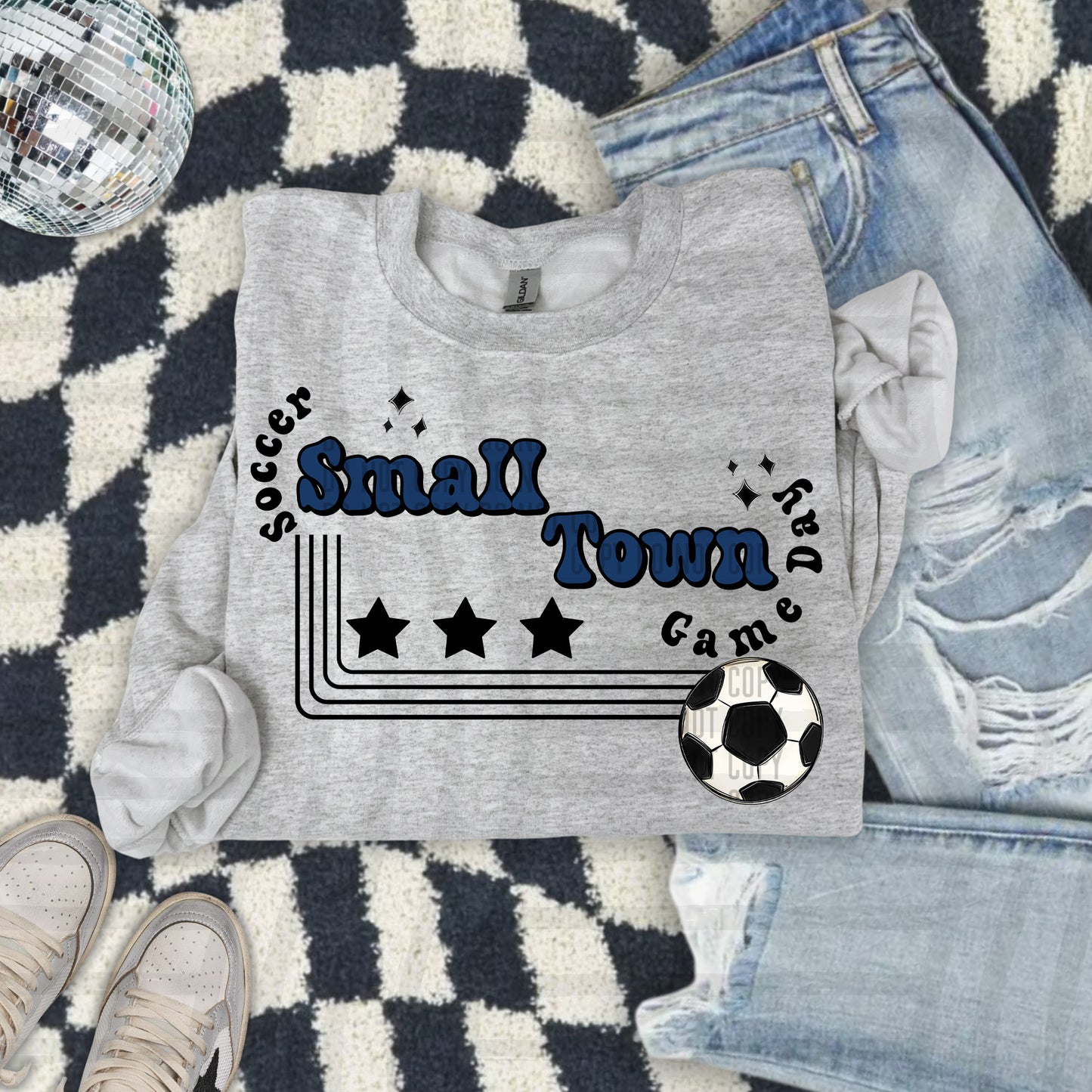 SMALL TOWN SOCCER TEE - 21 COLORS