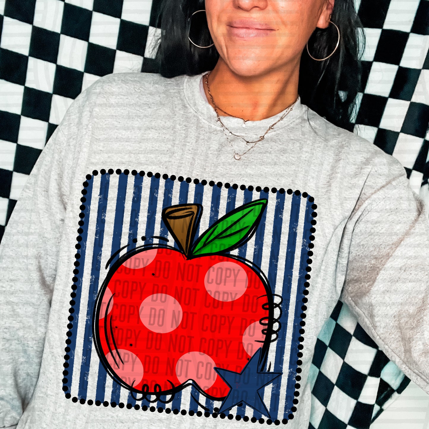 DISTRESSED APPLE TEE - MULTIPLE COLORS