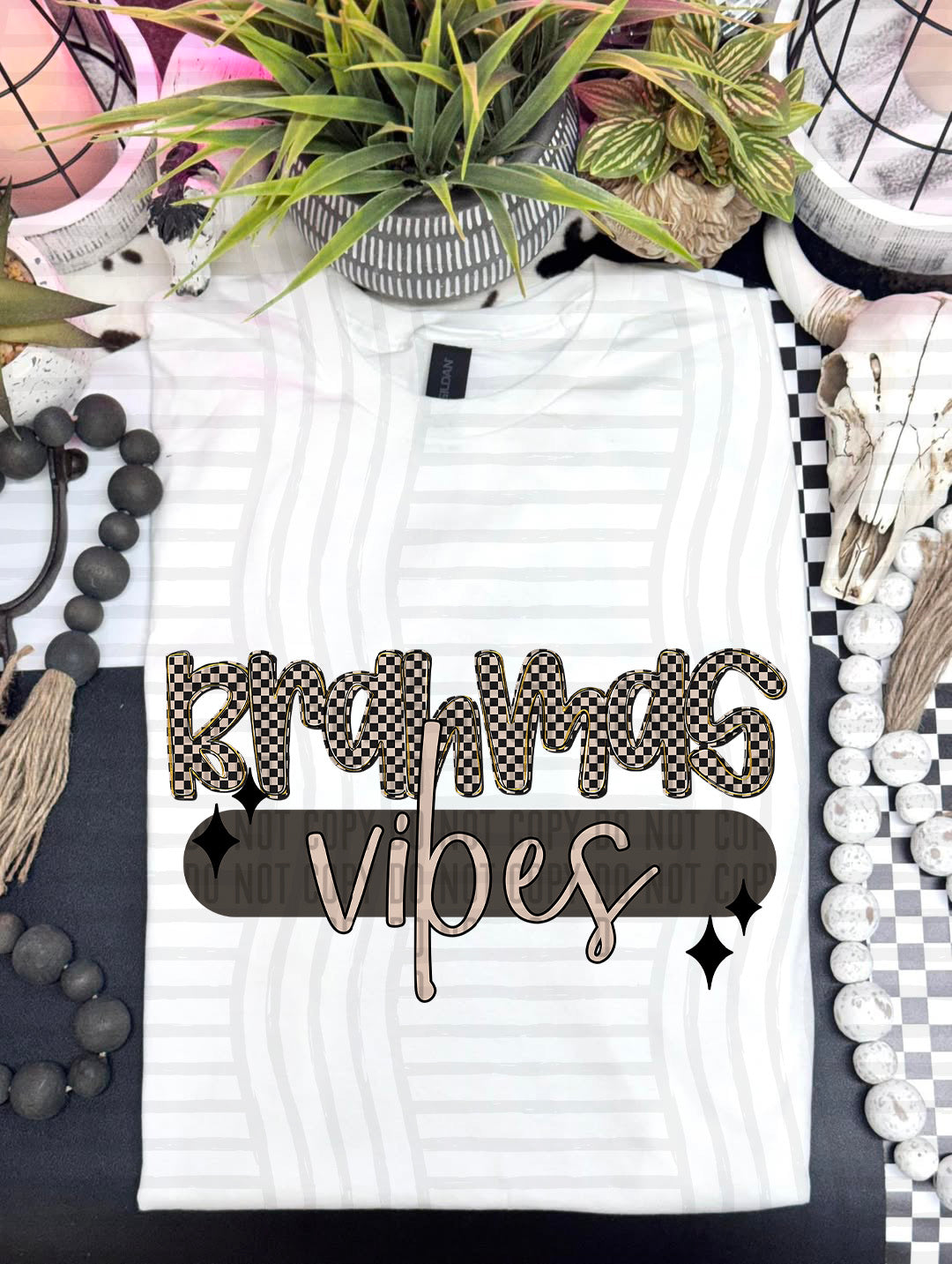 VIBES CHECKERED MASCOTS TEE