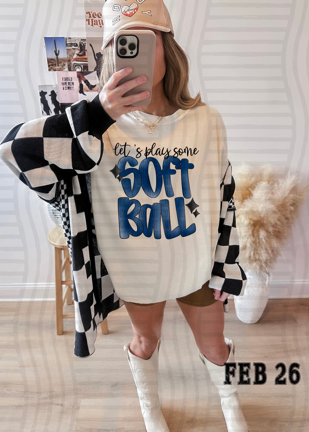 LET'S PLAY SOME SOFTBALL TEE -VARIETY OF COLRS