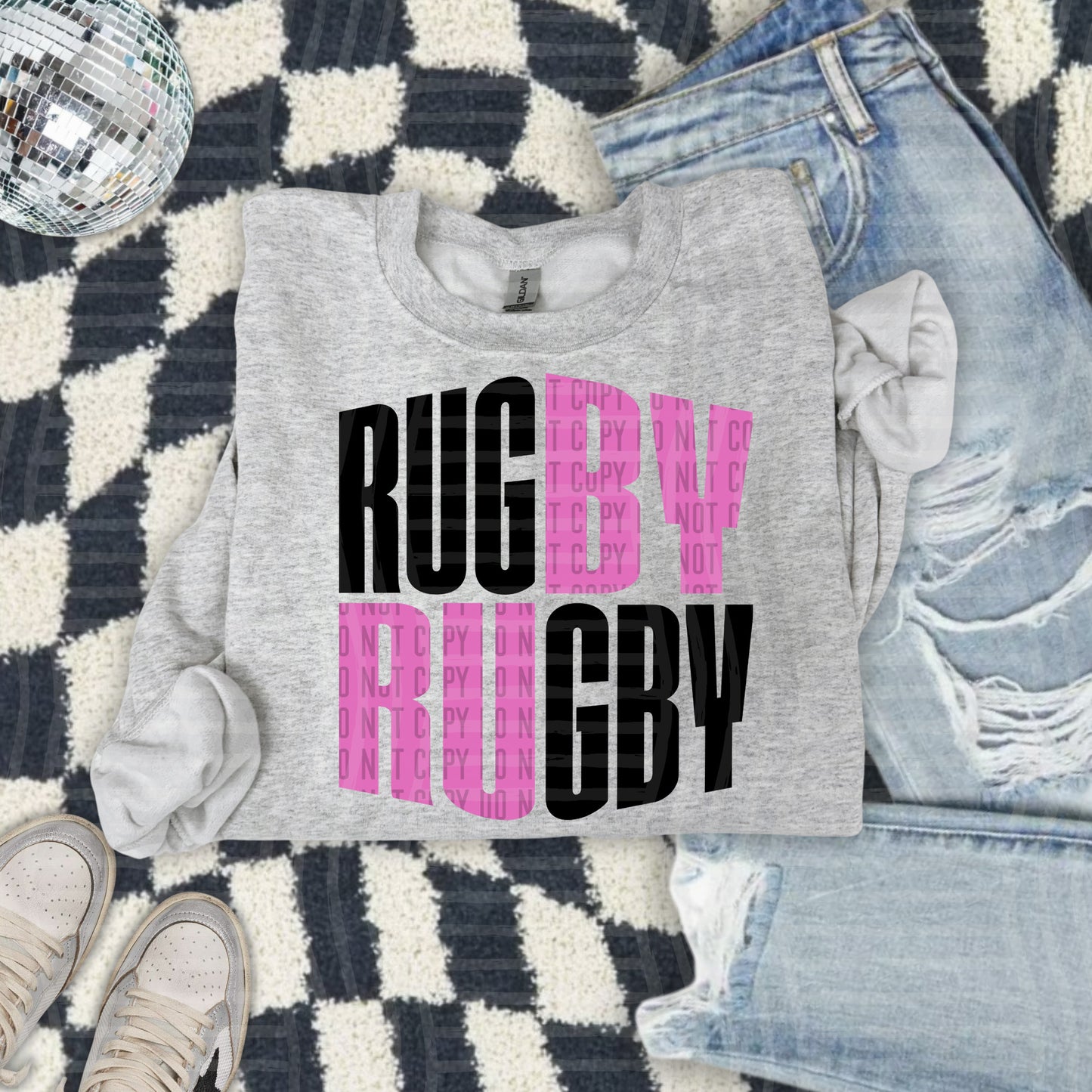 WORD ART RUGBY TEE