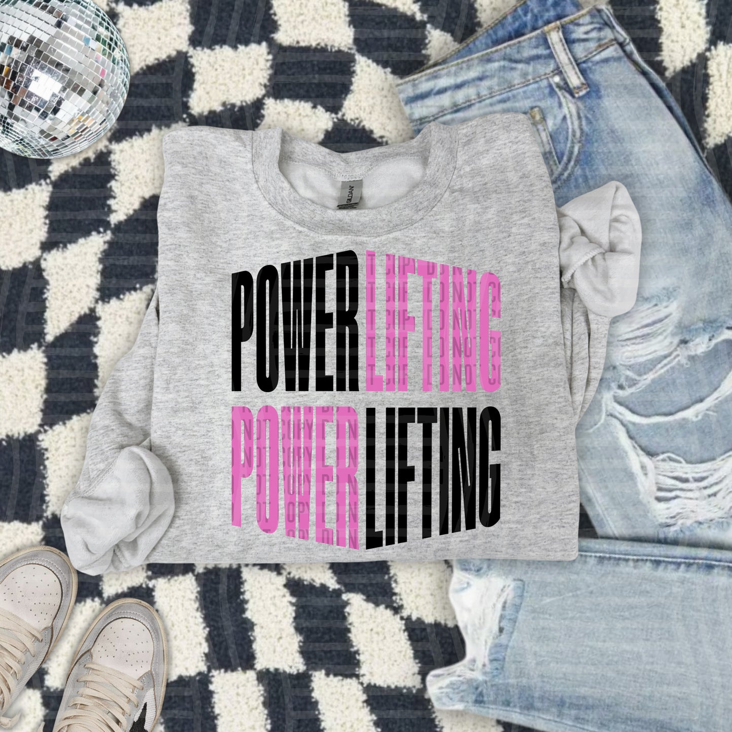 WORD ART POWERLIFTING TEE