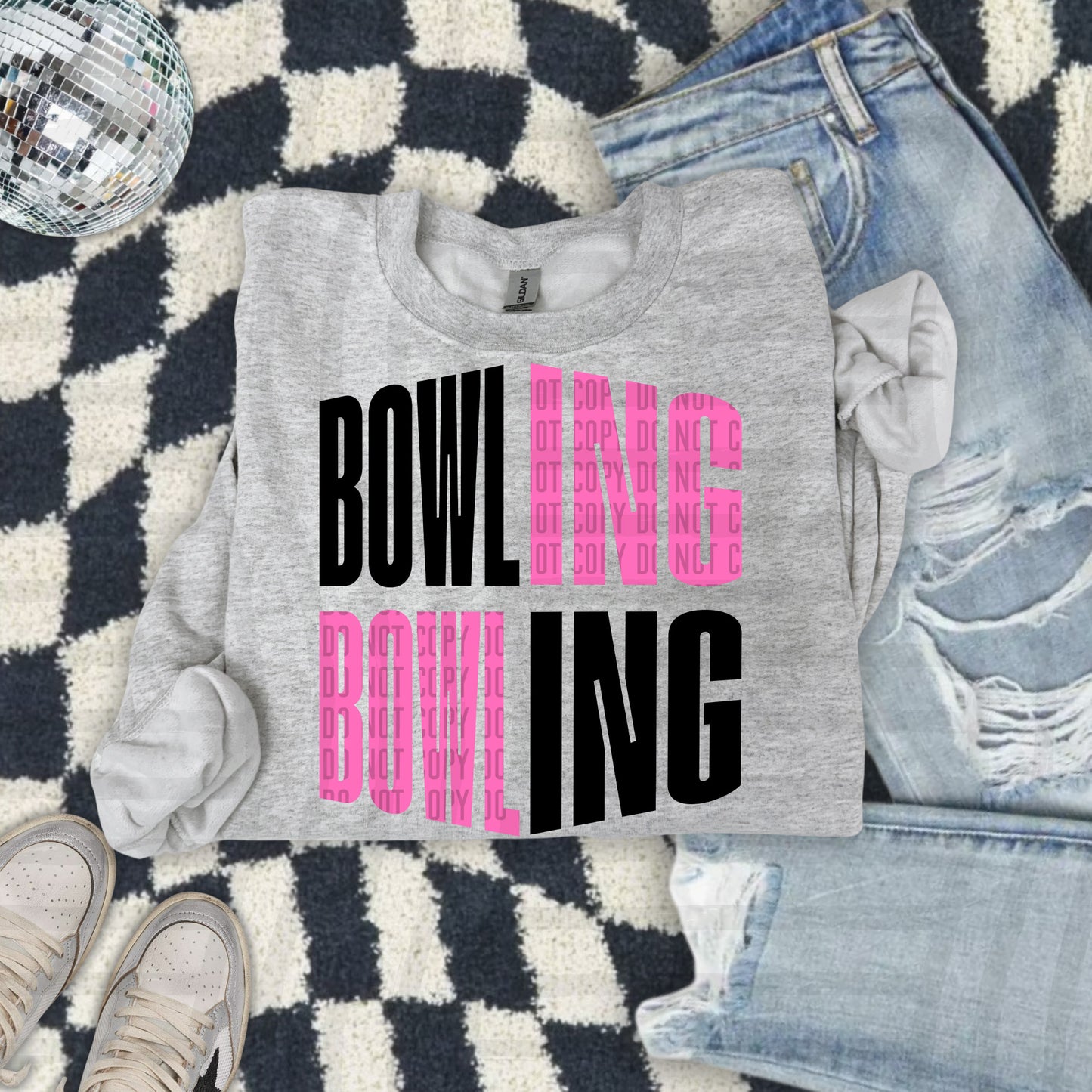 WORD ART BOWLING TEE