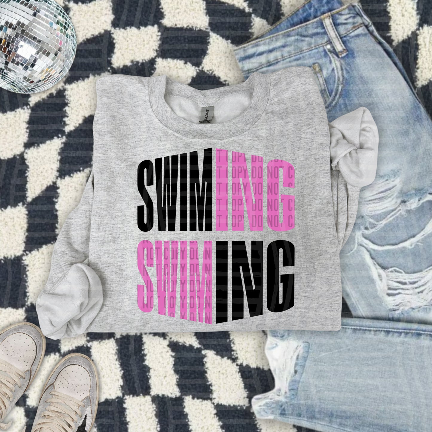 WORD ART SWIMMING TEE