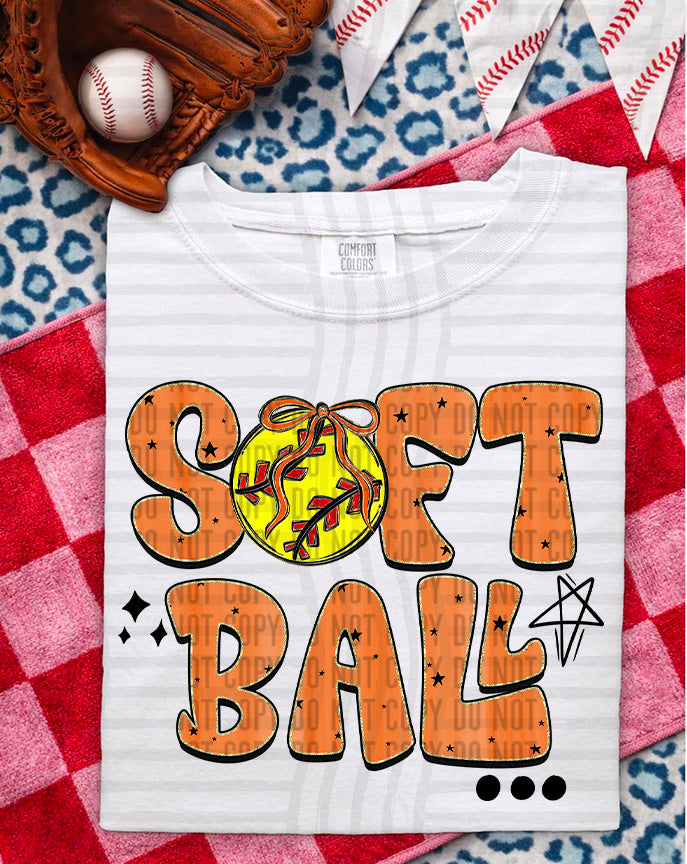 RETRO SOFTBALL TEE -VARIETY OF COLOR
