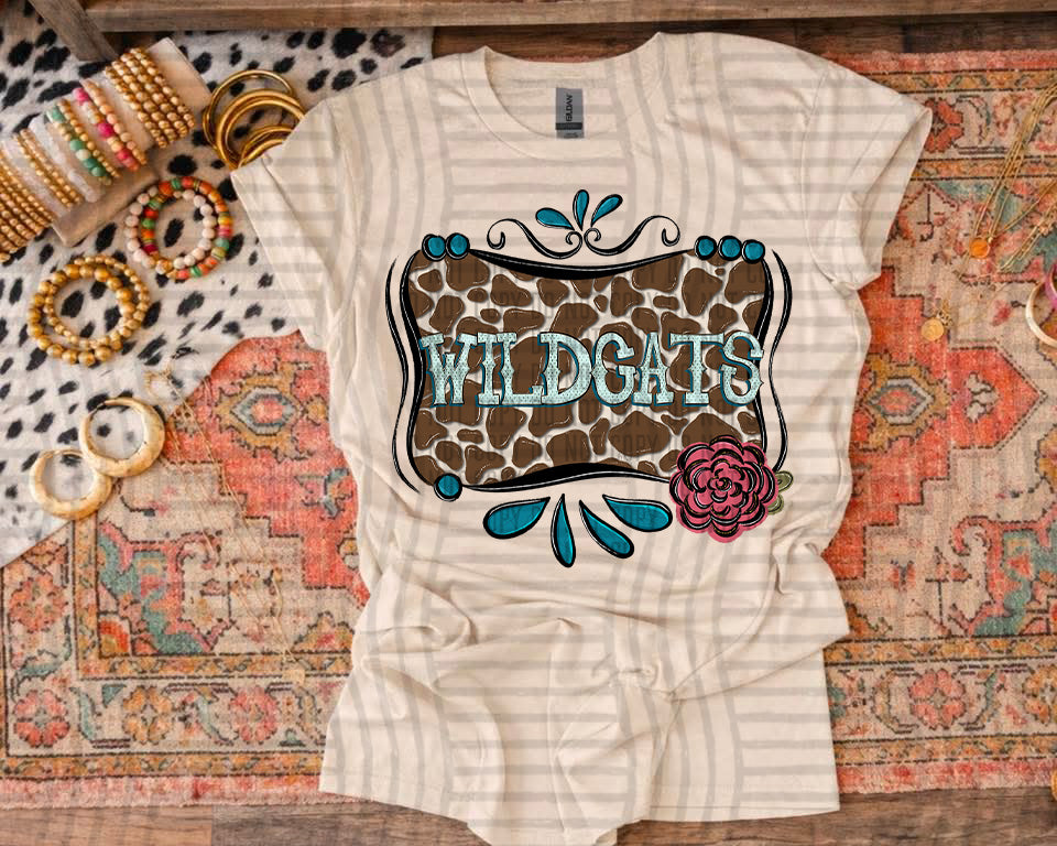 MASCOTS TURQUOISE & COWHIDE TEES