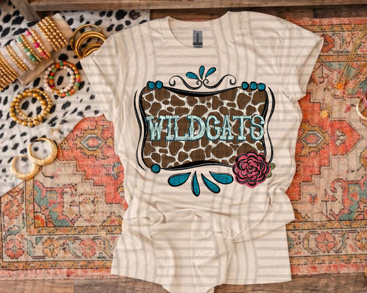 MASCOTS TURQUOISE & COWHIDE TEES