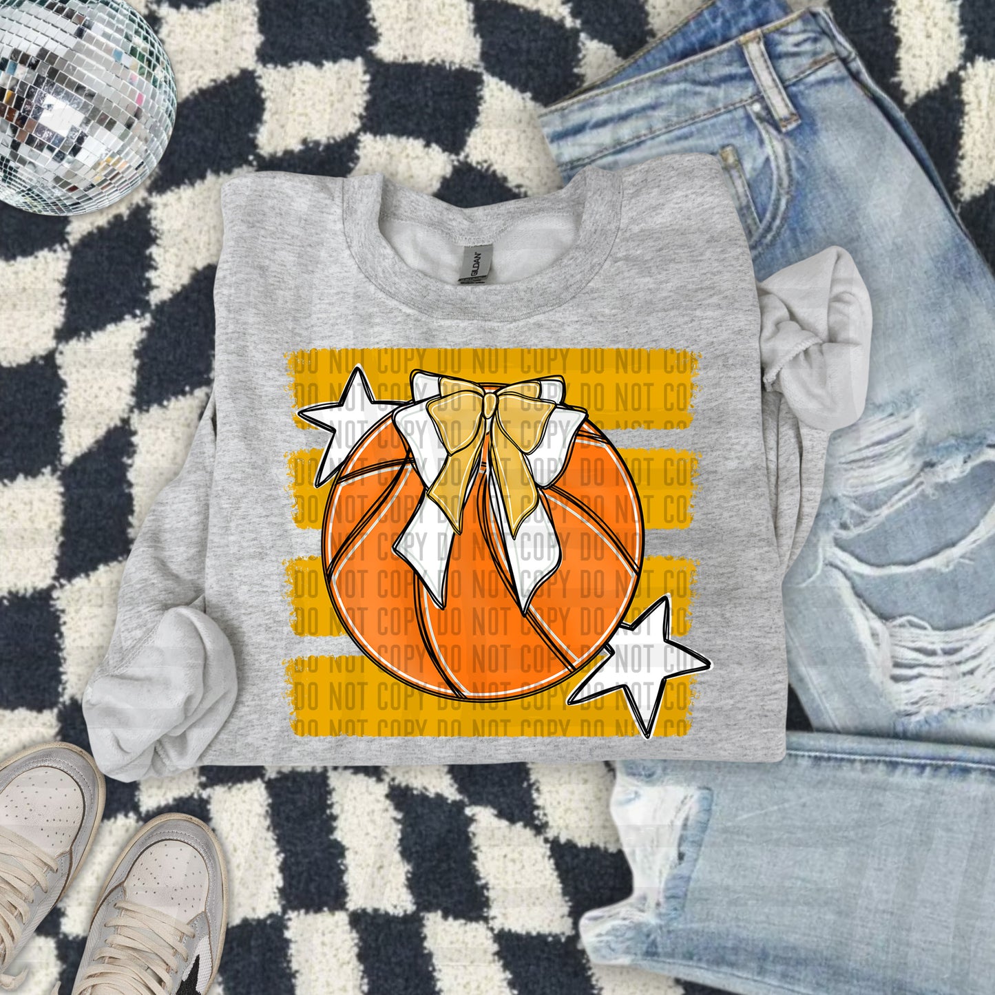 BASKETBALL BOW BOW TEES -25 COLORS