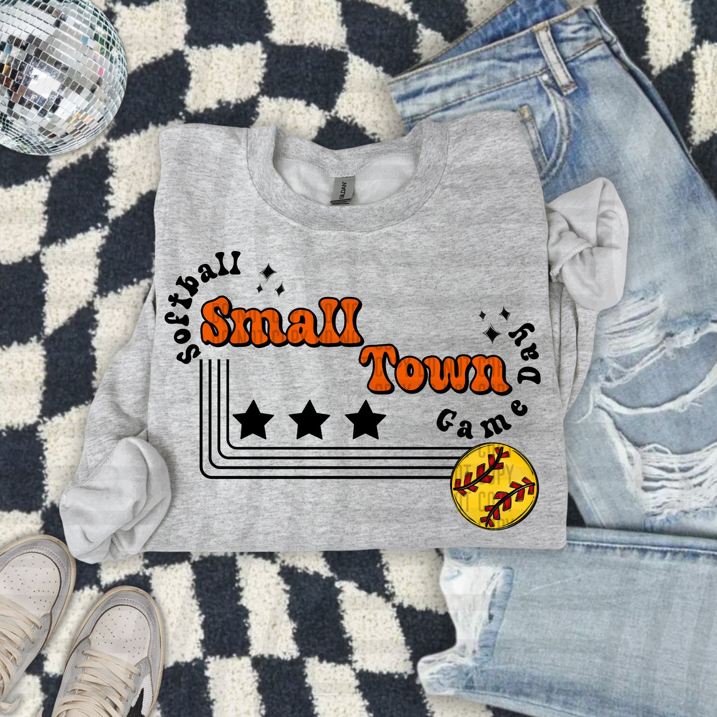 SMALL TOWN SOFTBALL TEES -21 COLORS