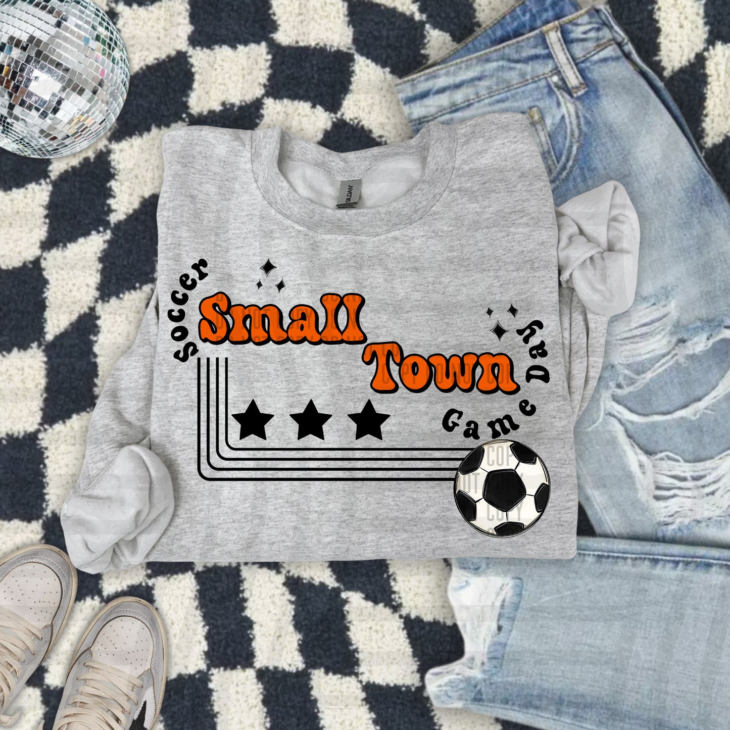 SMALL TOWN SOCCER TEE - 21 COLORS