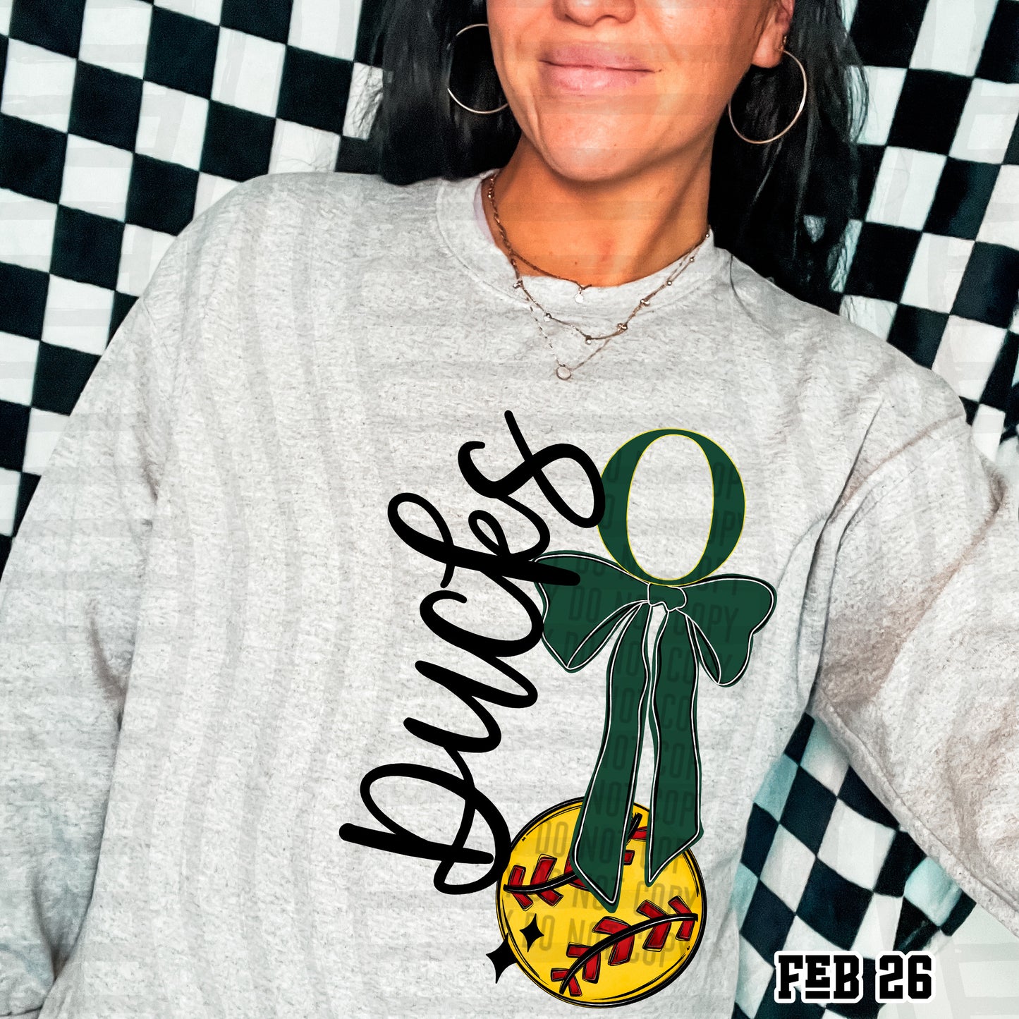 SOFTBALL COLLEGE BOW TEES