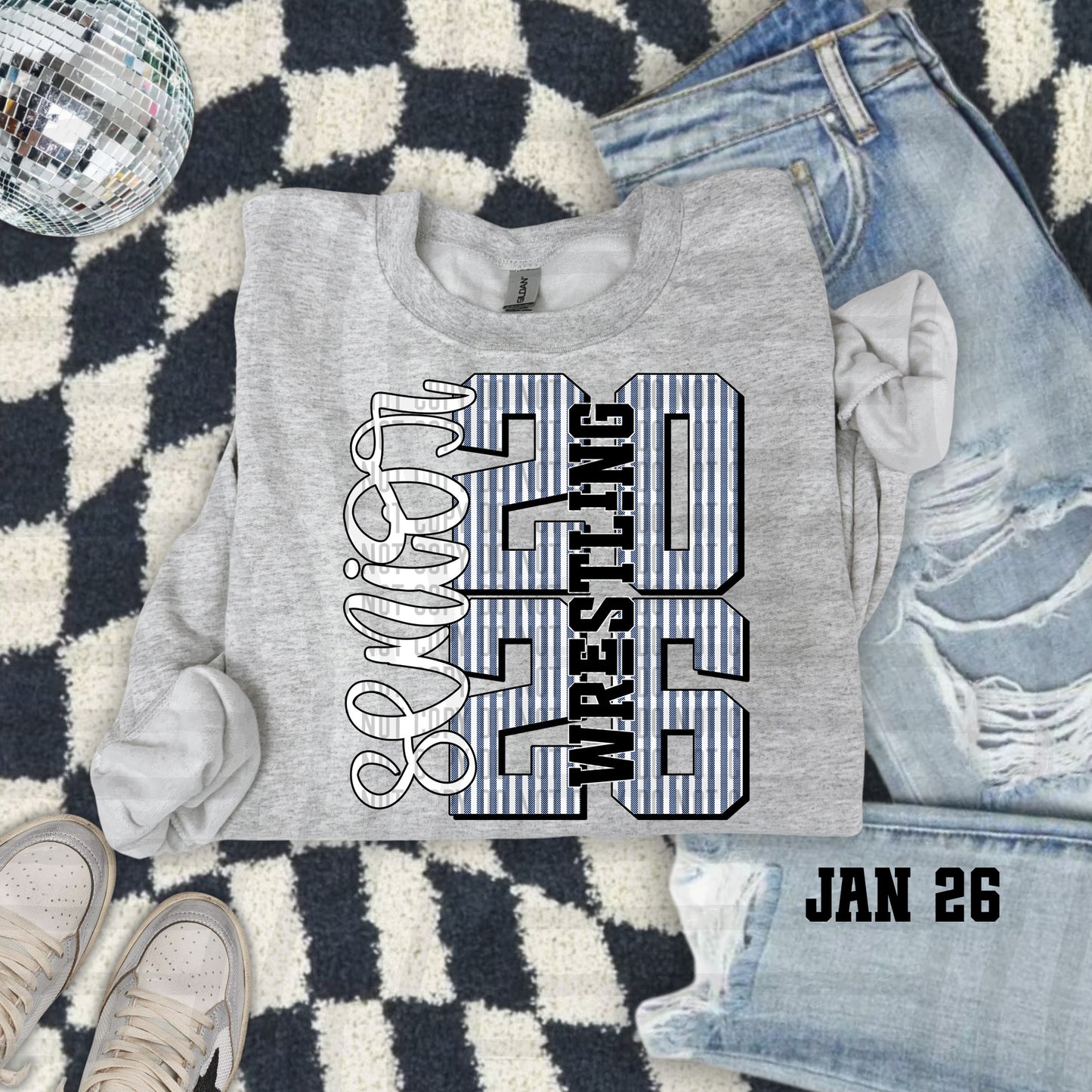 WRESTLING SENIOR 2026 TEE -MULITPLE COLORS