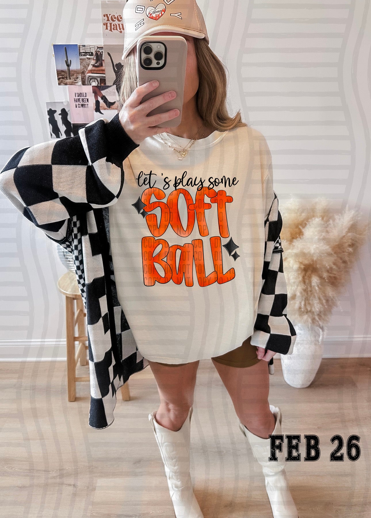 LET'S PLAY SOME SOFTBALL TEE -VARIETY OF COLRS
