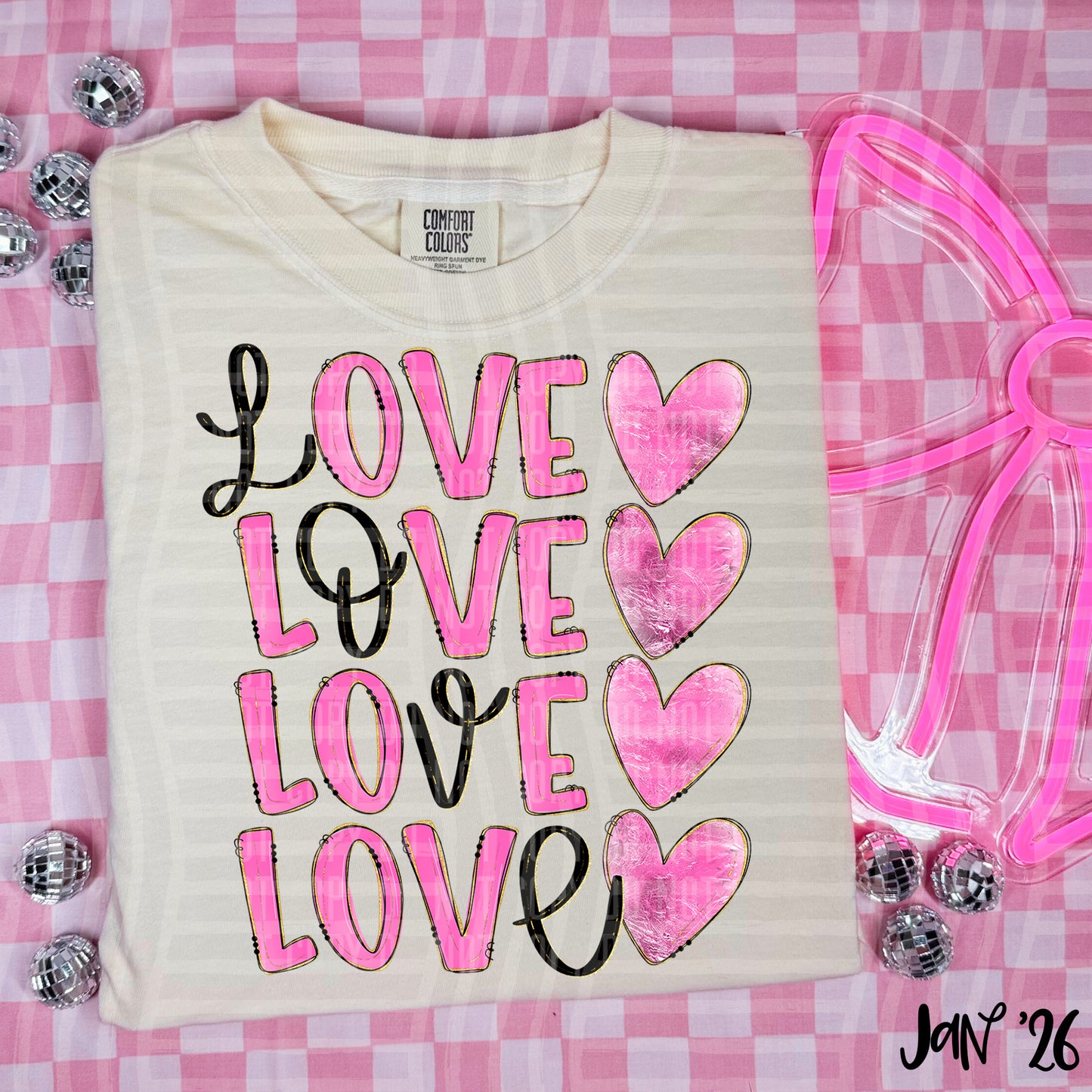 LOVE STACKED COLOR TEES