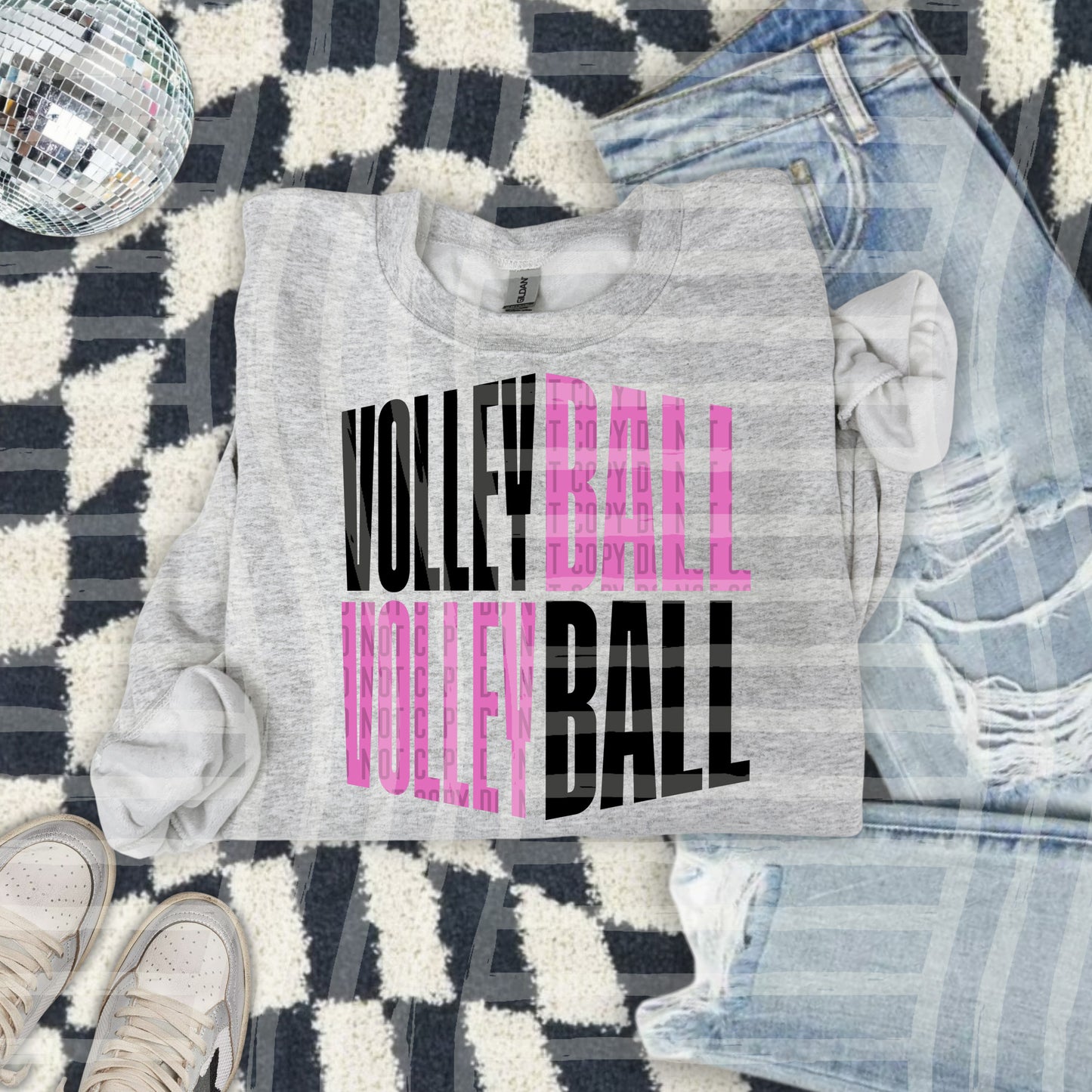 VOLLEYBALL WORD ART TEE