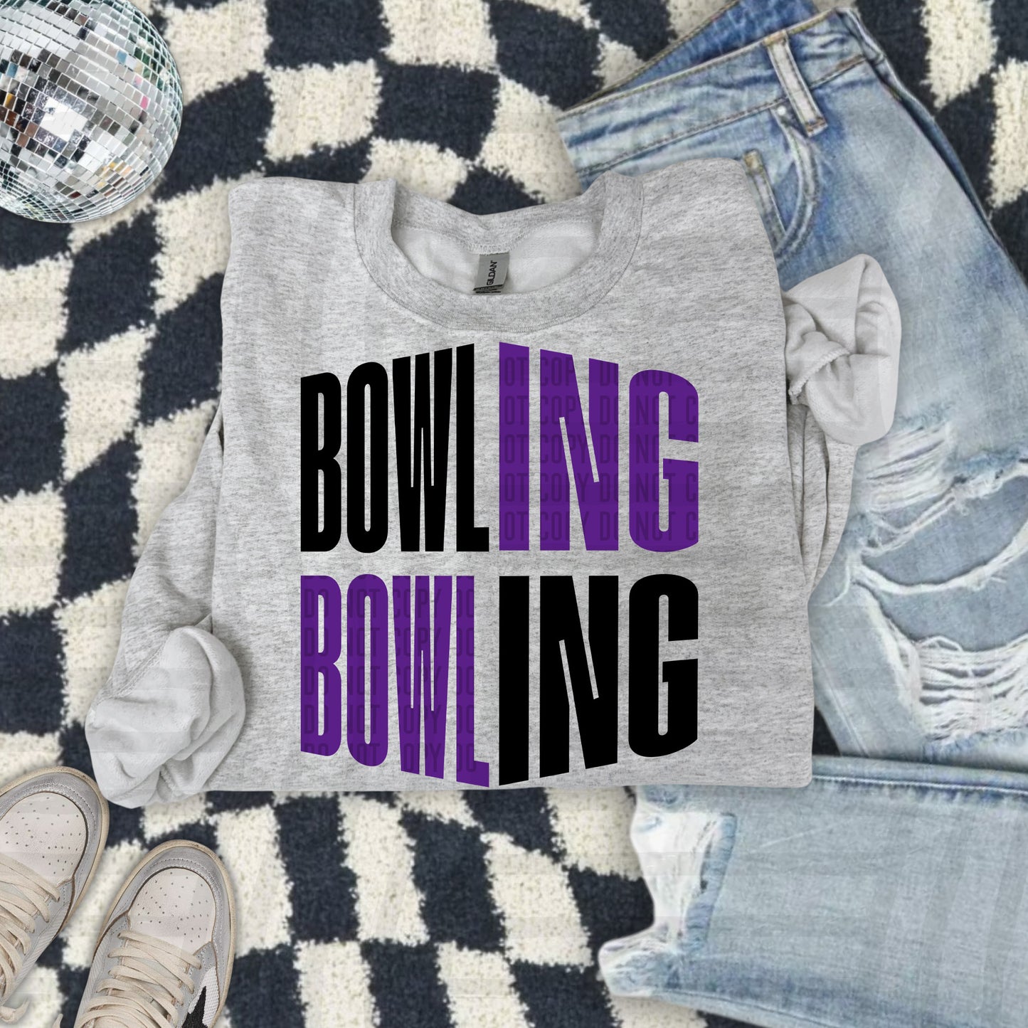 WORD ART BOWLING TEE