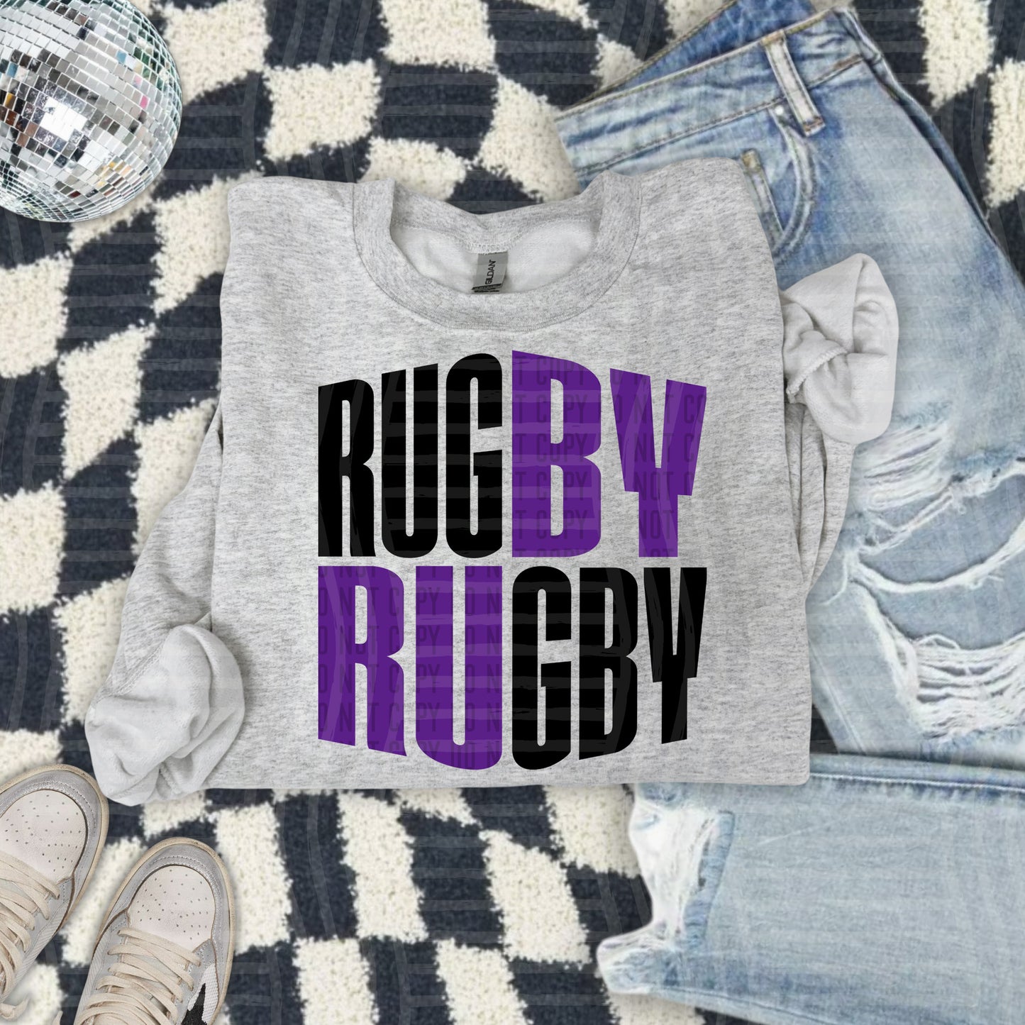 WORD ART RUGBY TEE