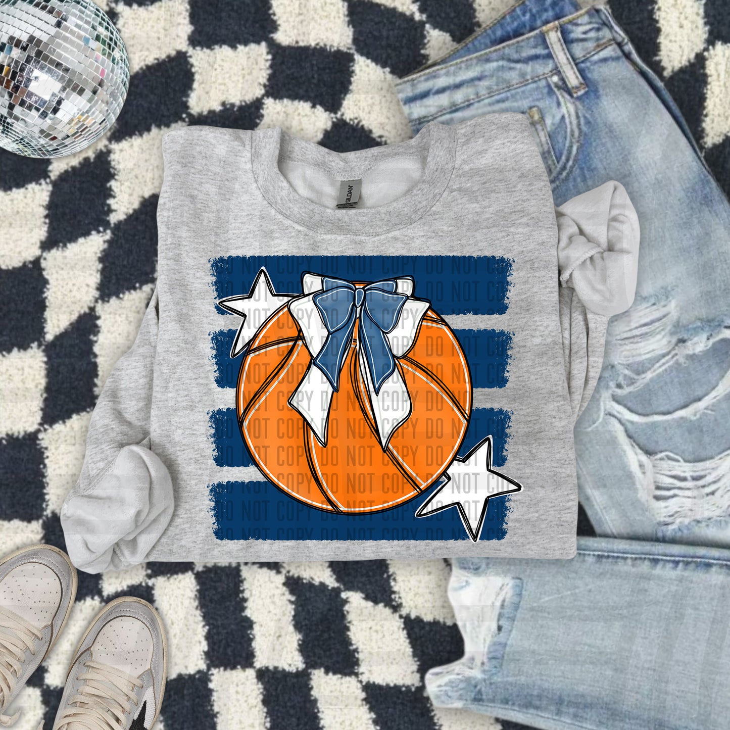 BASKETBALL BOW BOW TEES -25 COLORS