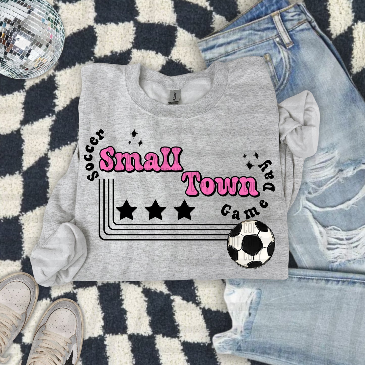 SMALL TOWN SOCCER TEE - 21 COLORS