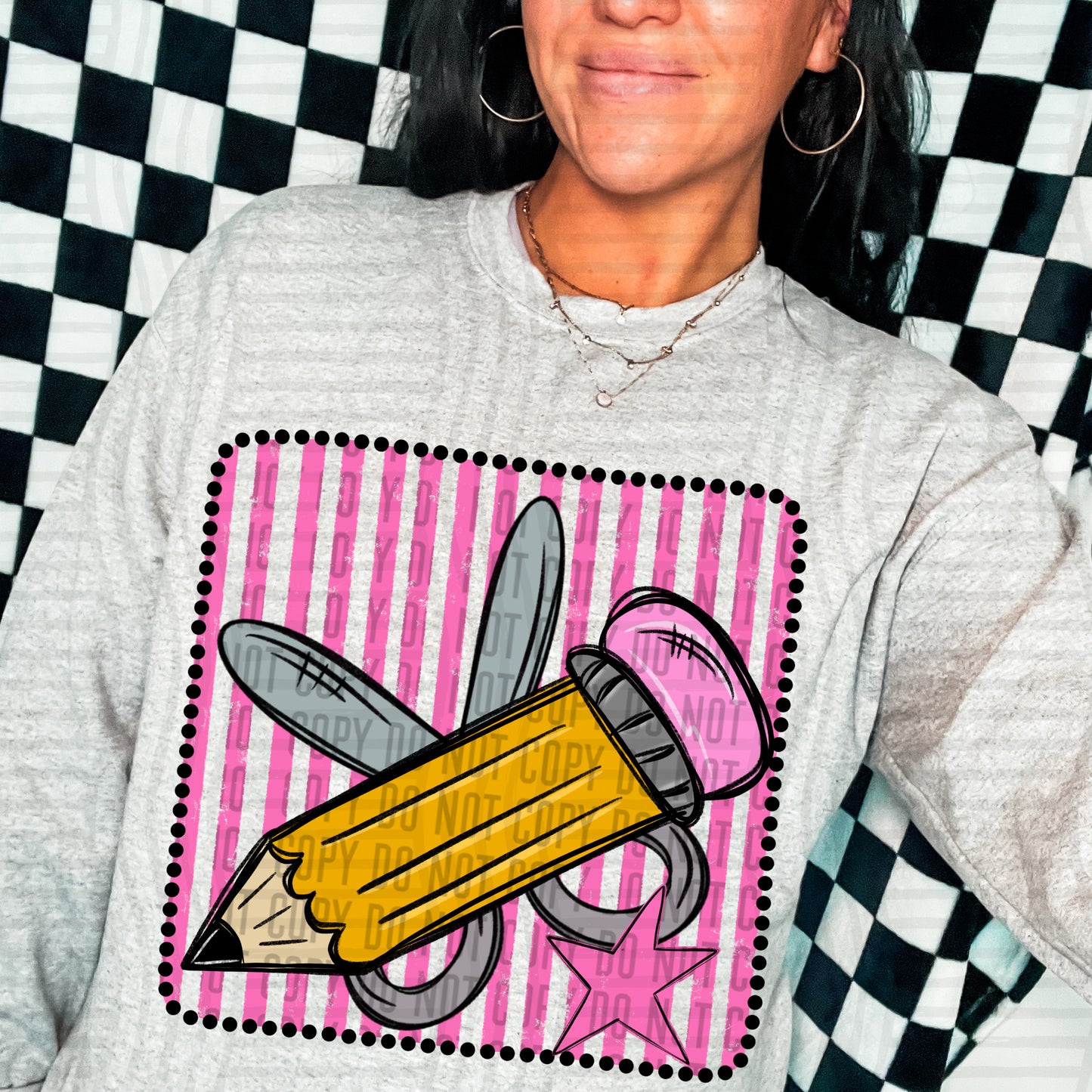 DISTRESSED PENCIL TEE - MULTIPLE COLORS