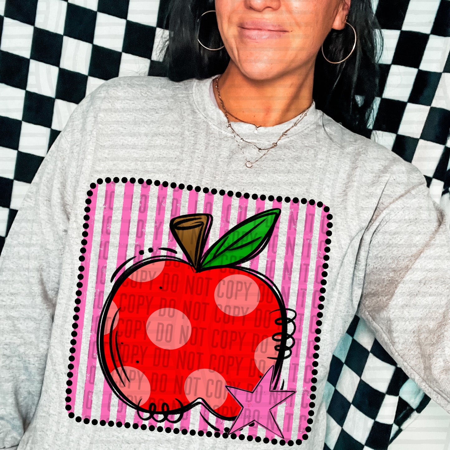 DISTRESSED APPLE TEE - MULTIPLE COLORS