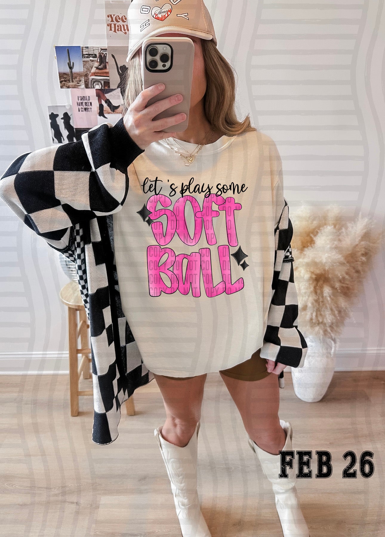 LET'S PLAY SOME SOFTBALL TEE -VARIETY OF COLRS