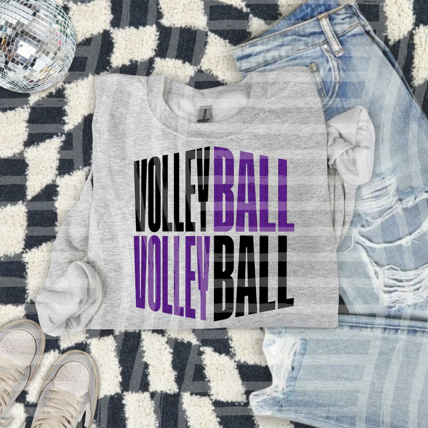 VOLLEYBALL WORD ART TEE