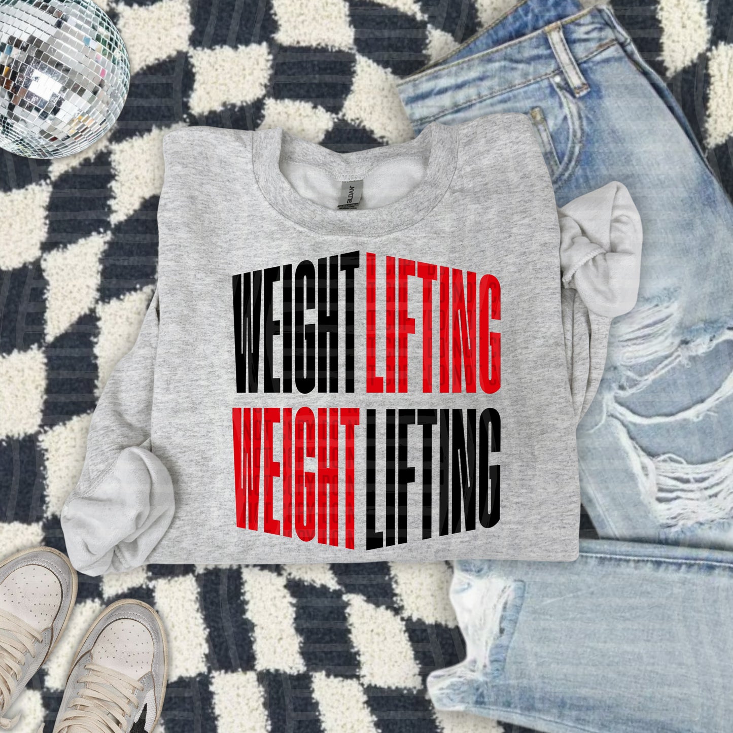 WORD ART WEIGHT LIFTING TEE