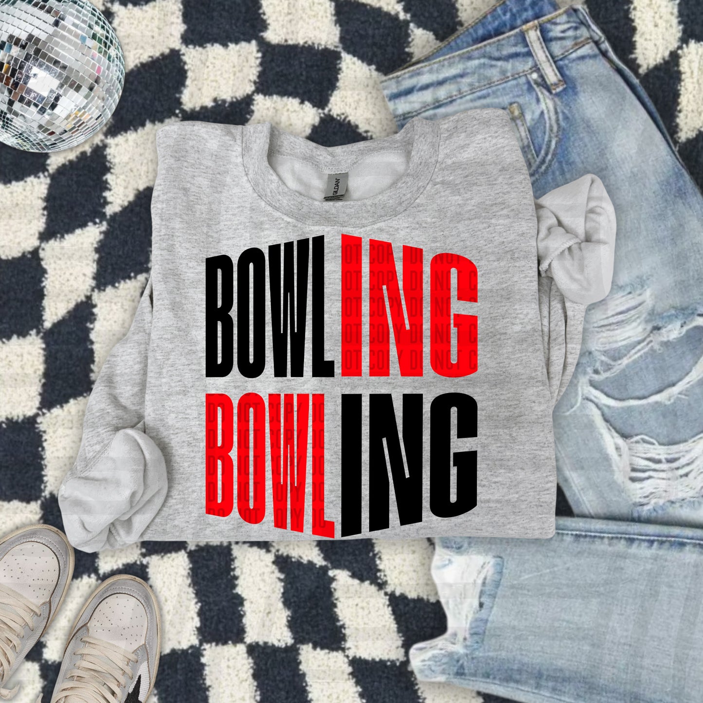 WORD ART BOWLING TEE