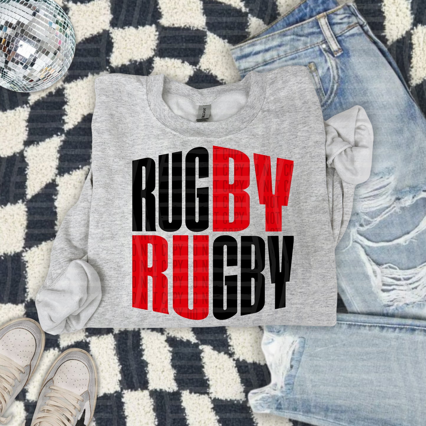 WORD ART RUGBY TEE
