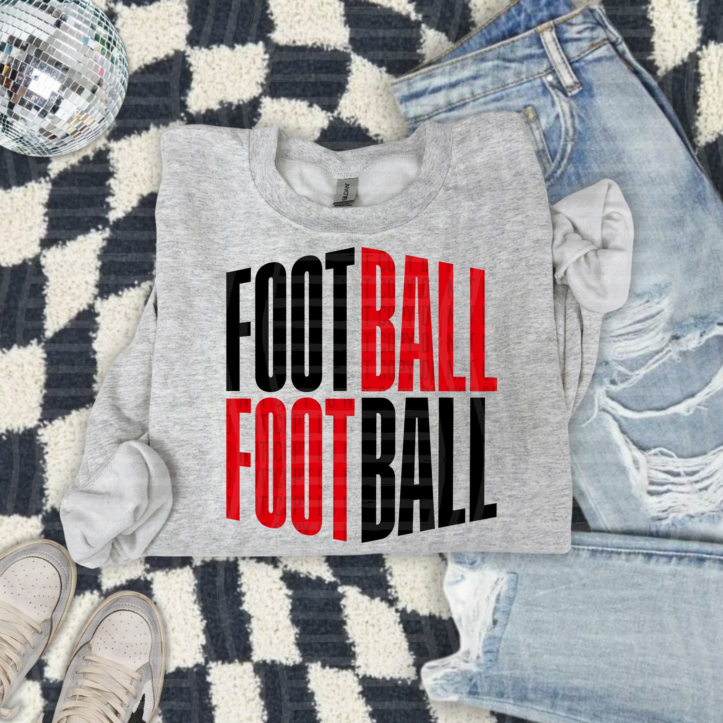 WORD ART FOOTBALL TEE