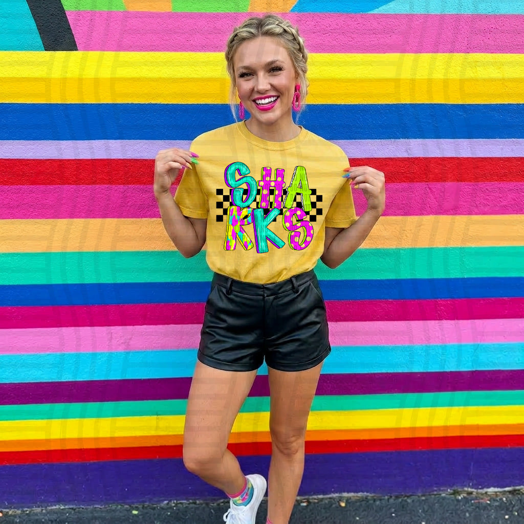 NEON DOODLES MASCOTS TEE