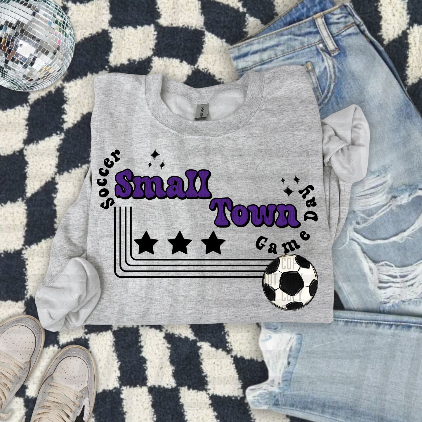 SMALL TOWN SOCCER TEE - 21 COLORS
