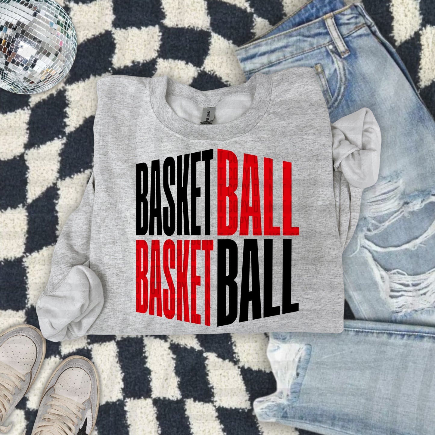BASKETBALL WORD ART TEE