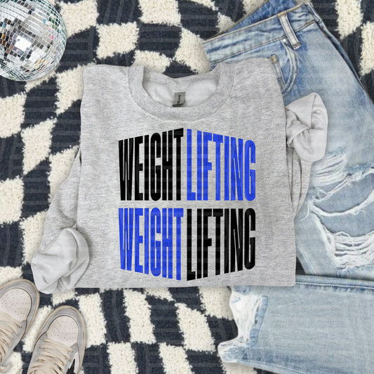 WORD ART WEIGHT LIFTING TEE