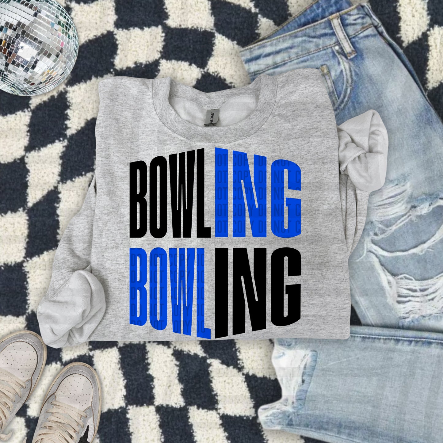 WORD ART BOWLING TEE