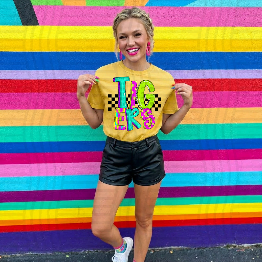 NEON DOODLES MASCOTS TEE