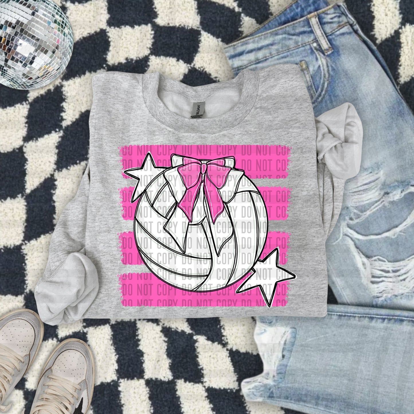 VOLLEYBALL BOW BOW TEES -25 COLORS